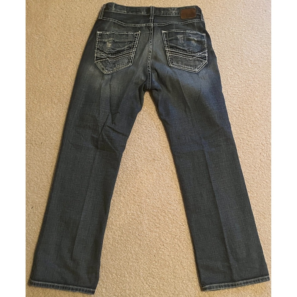 BKE Buckle Tyler Straight 100% Cotton Blue Denim Jeans Men 31 Short